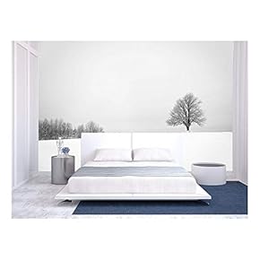 Black and White Urban Landscape of New York City - Removable Wall Mural | Self-Adhesive Large Wallpaper - 66x96 inches