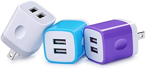 USB Wall Charger, Ehoho 3-Pack 2.1A/5V USB Wall Charger Adapter Travel Home Plug for iPhone X/7/7/6/6S Plus, Samsung Galaxy S8/S7/S6 Edge, HTC, Sony