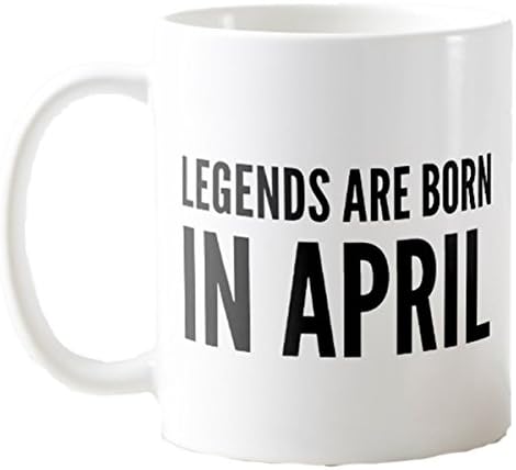 Tee Shirt Galaxy - Legends Are Born In April Coffee Mug - April Birthday Gift- Gifts For Dad - Gifts For Mom - (11 oz)