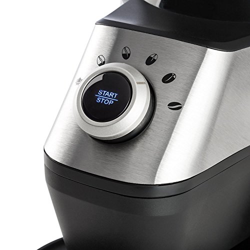 Klarstein Triest - Kaffeemühle, Kegelmahlwerk, 150 Watt, 300 g Bohnenbehälter mit Autoverschluss, planetarisches… – Bild 5