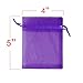 kingleder 100 PCS 4'' x 5'' Assorted Colors Size Drawstring Organza Gift Bags Jewelry Pouches Festival Wedding Party Favor Candy Bags (Multicolor, 10 X 12 cm)