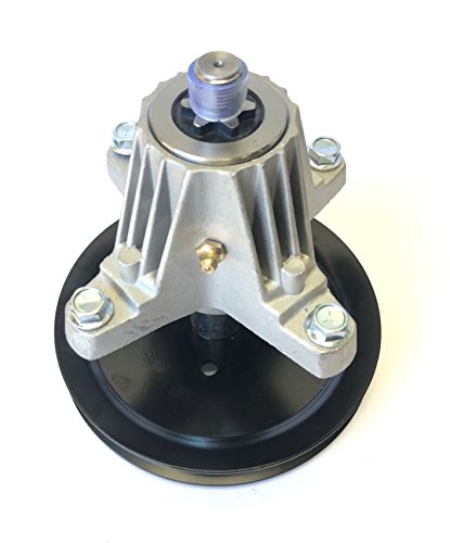 Updated (Threaded mounting Holes w/ bolts) Spindle - Compatible With: MTD Spindle 918-04865A, 618-04636, 918-04636, 618-04636A, 918-04636A