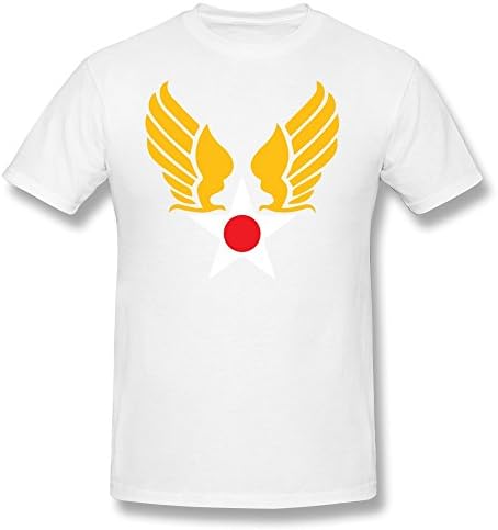 PNHK Men's United States Army Air Forces Shoulder Sleeve Insignia Tee Large White
