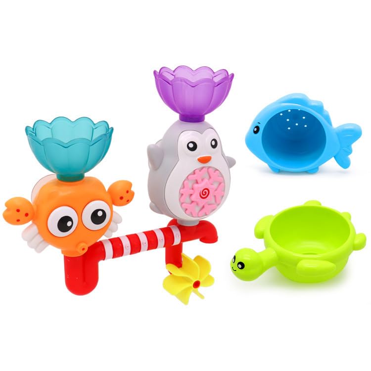 SJMR Penguin Bath Toys for Toddlers – Water Play Sensory Toy with Suction Cups for Bathtime Fun – Educational Toy for 1+ Year Old Boys & Girls