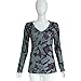 NEARTIME Women Clothes, Long Sleeve V-Neck Camouflage Slim Casual T-Shirt Garment (XL)