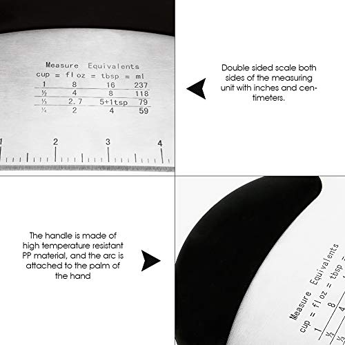 Circle Cookie Cutters Dough Scraper, Bosiwee Bench Scraper and Pastry Cutter Dough Scraper and Bowl Scraper Tool
