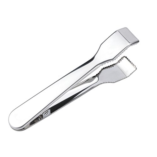 TRUSBER Ice Tong, Stainless Steel Spring Serving Tongs Mirror Polished - 6.7 Inches, Perfect for Hotel, Bars, Home Kitchen