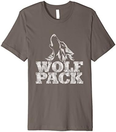 Men's Wolf Pack II Vintage Funny T-Shirt  XL Asphalt