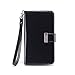 IZENGATE Samsung Galaxy Mega 2 Wallet Case - Executive Premium PU Leather Flip Cover Folio with Stand (Black)