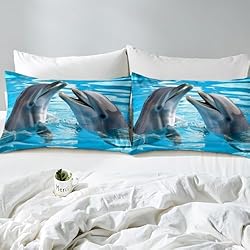 Erosebridal Cute Dolphin Fitted Sheet Full Size