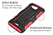 Kyocera Hydro Air / Kyocera Hydro Wave Case, Starshop [Heavy Duty] Full Protection Dual Layers Hybird Case with Kickstand and Locking Belt Swivel Clip Red