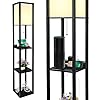 SHINE HAI 3-in-1 Shelf Floor Lamp with 2 USB Ports and 1 Power Outlet, 3-Tiered LED Shelf Floor Lamp, Shelf & Storage… 41I9ESTGt3L. SS100