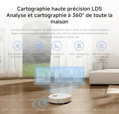H40 Aspirateur Robot avec Station de Vidage Automatique, 10000 Pa