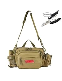 NOEBY Bolsa de Pesca + Portátil de Pesca Alicates Al Aire Libre Pesca Tackle Bolsa Múltiple Bolsa de Cintura Paquete de Fanny Impermeable Paquete de Fanny