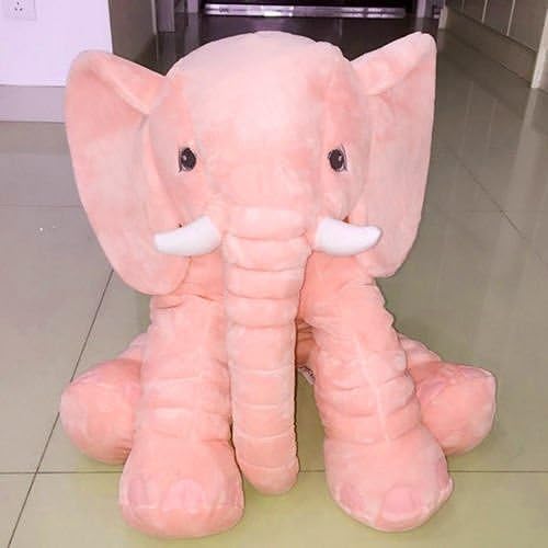 Baby Kids Long Nose Elephant Doll Soft Plush Stuffed Toy Waist Throw Pillow Cute "Pink 5060cm "No.36