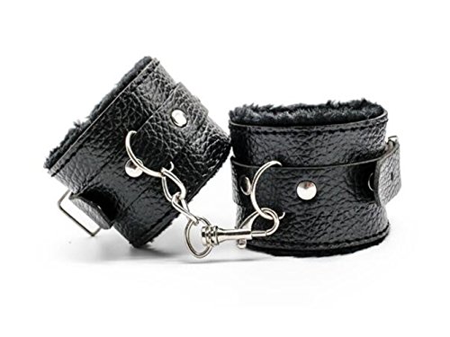 Jiuhexu Wrist Adjustable PU Leather Litchi Pattern Ankle Handcuffs - Thumbnail 5