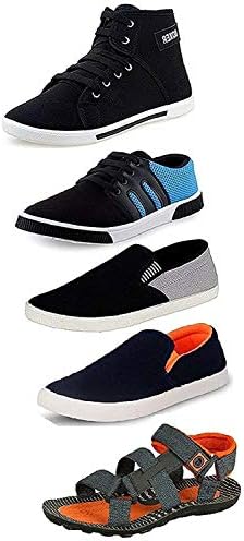 Genial New Men's Combo Pack of 4 Shoes & 1 Sandal