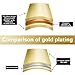 TSANLY Gold Grillz 6 Teeth Mouth 24K Plated Gold Top & Bottom Grills Caps Set for Son + Extra Molding Bars + Microfiber Cloth