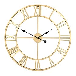Large Modern Metal Wall Clocks Rustic Round Silent