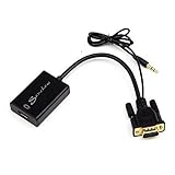 Sanchow HD 1080P VGA To HDMI Output TV AV HDTV Video Cable Converter Plug And Play Adapter With Audio Input For Laptop Desktop
