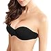 YICHAOYILIANG U Shape Plunge Bra Strapless Backless Push Up Self Adhesive Bras (C, 04black)