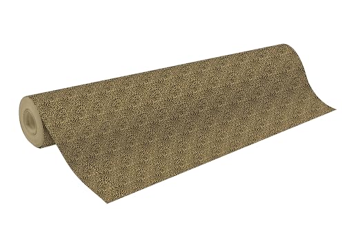 Clairefontaine 223912C - A Long Roll of Wrapping Paper - 70g Raw Kraft Paper - Patterns: elegant geometric and black -50x0.70m - Wrapping paper for Christmas
