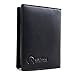 Inspiring Adventures RFID Luxury Leather Passport Wallet, Premium Passport Holder with Gift Box (Black Discreet)