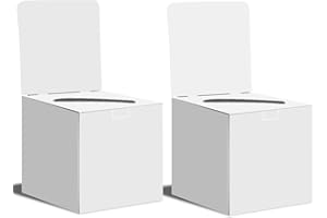 HEIPINIUYE 2 Pcs Suggestion Boxes With Slot Raffle Ticket Boxes With Removable Header 6 x 6 x 6 Inch Donation Boxes for Collecting Business Card Voting Contest Ballot Box