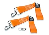 GrrillaStraps Tree & Patio Swing Mounting Straps for Hammocks, Bench, Spinner, Tire & Platform Swings (2 Straps with Safety Lock). FREE Stainless Steel Rotating Loop Hook for Tire Swing (Orange)