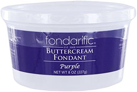 Fondarific Buttercream Flavored Rolled Fondant Icing Purple 8 Ounces