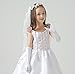 Girls Classic White Wedding Dress beading Gloves