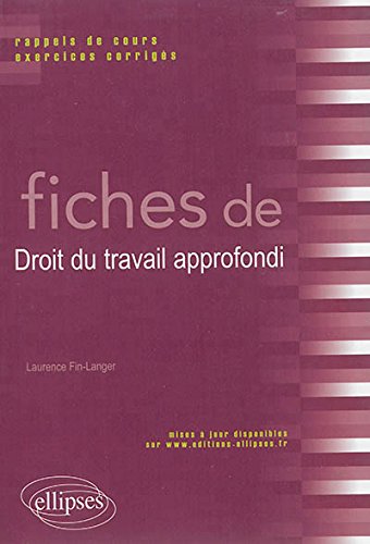 Fiches de droit du travail approfondi