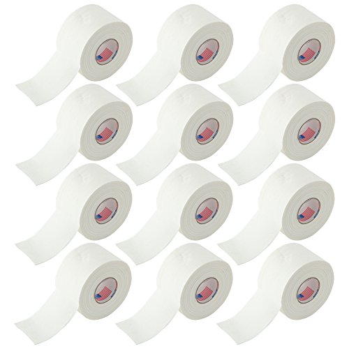 Truscope Sports Premium Athletic Tape - 12 Pack - Medical Grade - 1.5 Inch x 12.5 Yards (White)
