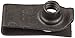 Steel Tapped-Hole U-Style Clip-On Nut, Plain Finish, 1/4