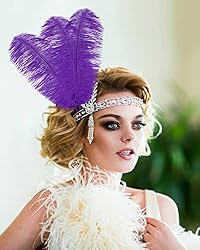 VIJIV Natural Purple Large Ostrich Feathers Bulk 10