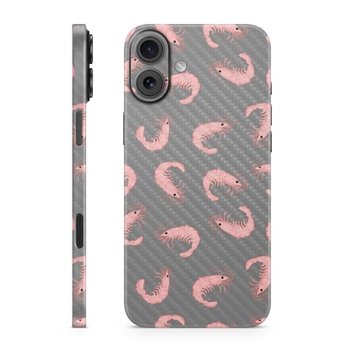 Carbon Fiber Phone Skin Compatible with Apple iPhone 16 Plus - Bottomless Shrim…