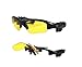 Wireless Sunglass,WONFAST Bluetooth Sunglasses Music Handfree Headset Stereo Headphone for Smart Phone Bluetooth devices + Free Replaceable 3 Pair Lens(Yellow,Brown,Clear)(N-Black)