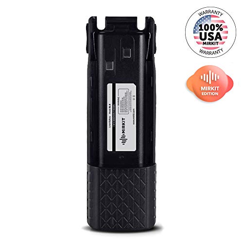 3800 mAh Battery for Baofeng UV82, BL-8 Li ion 7.4V for Two-Way HAM Radio UV-82HP, UV-82HPL, UV-82, UV-82C, UV-82X, Rechargeable Extended Batteries by Mirkit Radio, USA Warranty