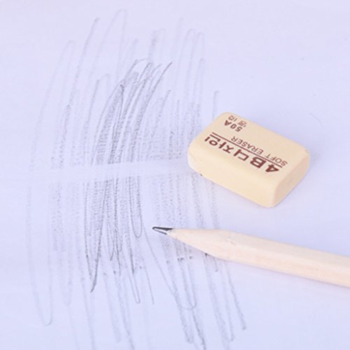 Niceskin 4B Pencil Eraser for Drawing Writing, 5 Pcs/Set, Soft Rubber