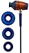 Symphonized Kids Volume Limited Premium Wood in-Ear Noise-isolating Headphones, Earbuds, Earphones with Mic (Bubble Blue)