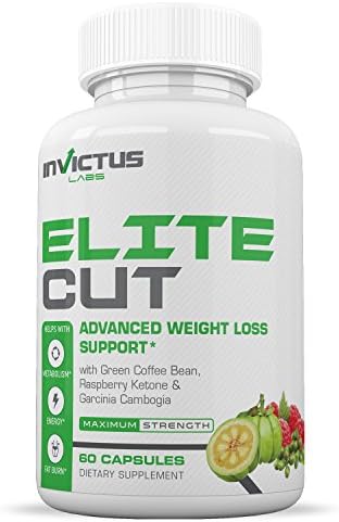 Elite Cut Weight Loss Pills That Work - Thermogenic, Appetite Suppressant &amp; Energy Booster containing Garcinia Cambogia, Green Coffee Extract, Raspberry Ketones 60 Caplets