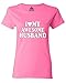 shop4ever I Love My Awesome Husband Women's T-Shirt Couples Shirts X-Large Azalea Pink
