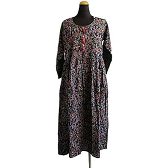 Amazon Ksinteronline アジアンエスニック柄ワンピース インド製