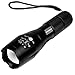 XINKAITE Cree Xm-L T6 2000 Lumens Zoomable LED Flashlight Adjustable Focus Torch, White
