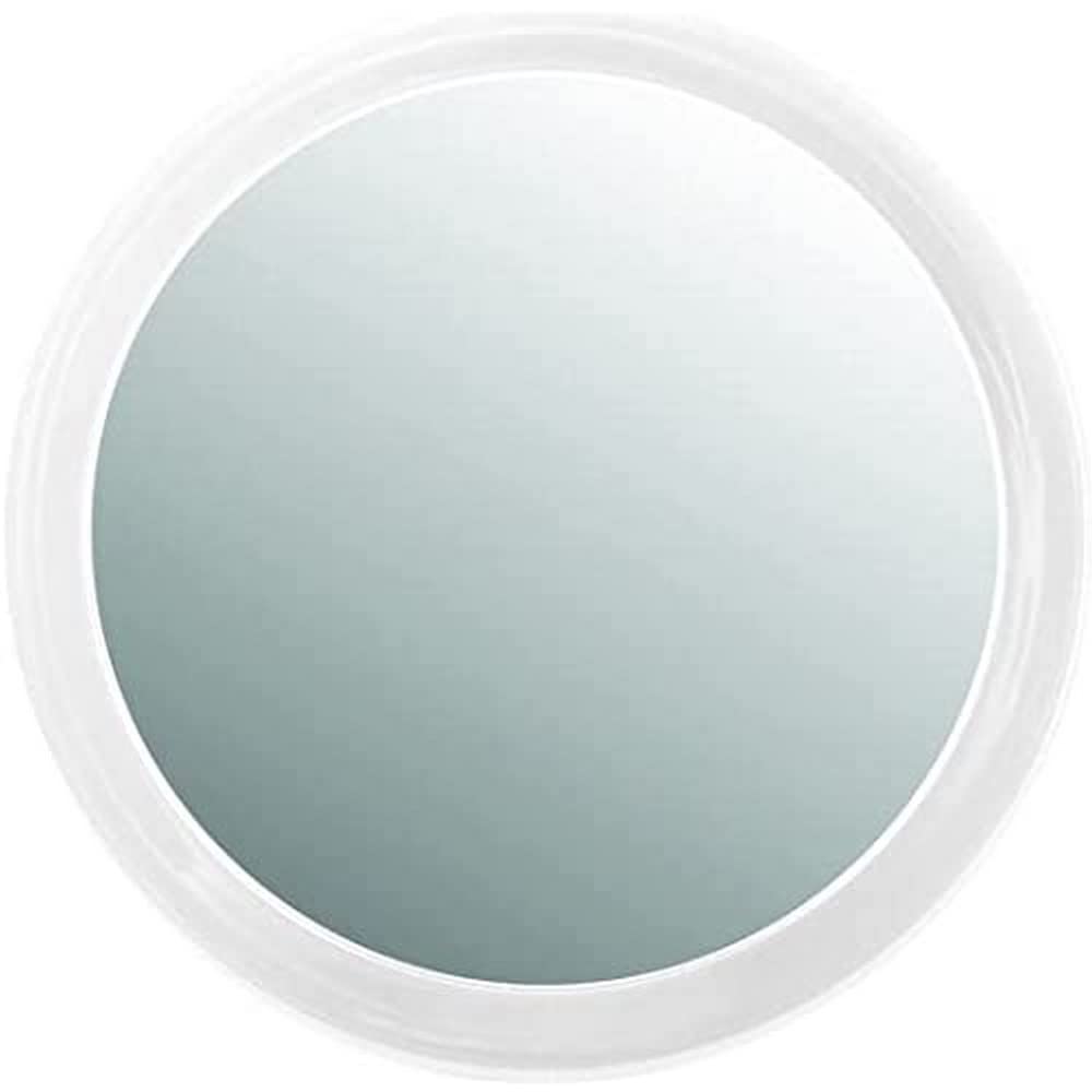 MSV homeXpert 141402 Magnifying Mirror with Suction Cups Metal 15 x 15 x 3 cm, Metal, white, 15x15x3 cm