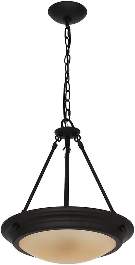  Brand – Ravenna Home Classic Integrated LED Pendant Light, Bulbs Included, Adjustable 18-72"H, Brushed Nickel - - 