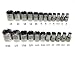 Craftsman Laser Etched Easy Read 23 Piece SAE Standard & Metric 1/4" Drive 6 Point Shallow Socket Set