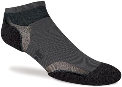 Jox Sox Men's Ultra Low Cut Performance Socks (Two Pair Pack) (Men's Shoe Size 7-12 / Sock Size 10-13, Solid Black)