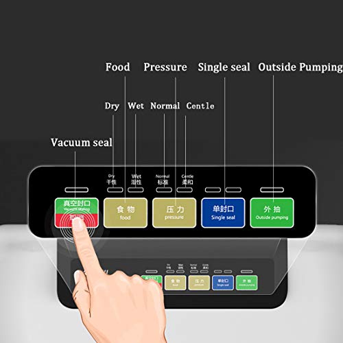AJAMQ Maschine Vakuum Für Lebensmittel, Automatische/Manuelle Essen Versiegelung, One-Touch Vakuumieren, Vakuum… – Bild 4
