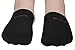 MABUA Black Women Seamless Toe Topper Liner Socks 4 Pairs.